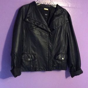 Black faux leather jacket